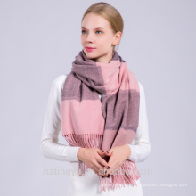 2017 Fashion Color Block Winter Schal Pashmina Kaschmir Schal Großhandel